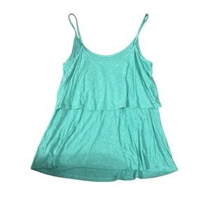 Cabi green tiered cami tank top, size medium